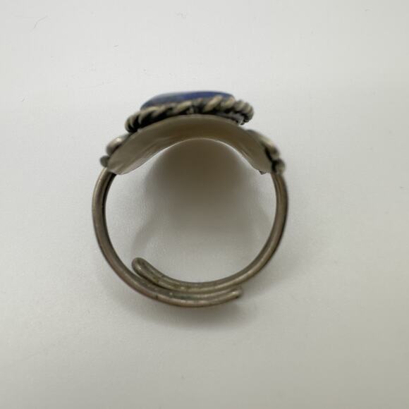 Vintage Alpaca Silver Sodalite Ring & Bracelet Set Adjustable Boho Southwestern - Picture 11 of 11